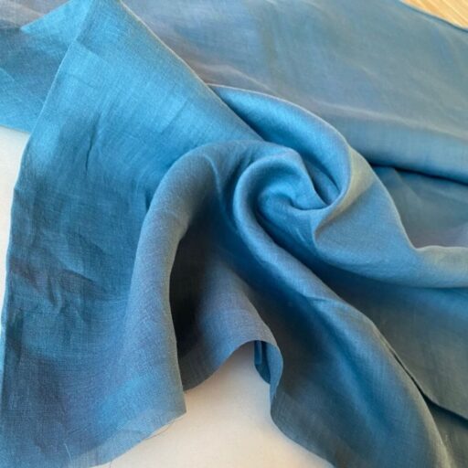 Эко-ткань из крапивы Батист синий nettle fabrics