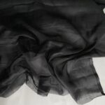 Эко-ткань из крапивы Батист чёрный nettle