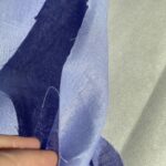 конопляная ткань голубого цвета