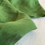 льняная ткань зеленого цвета
