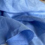 голубая ткань из льна