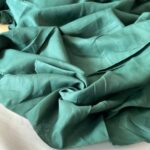 премиум льняная ткань зеленого цвета